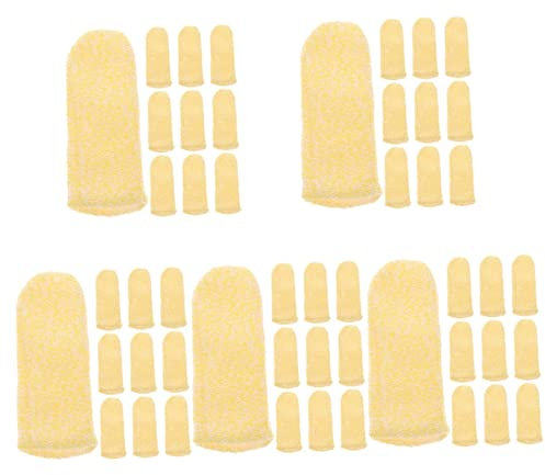 DOITOOL 50pcs Finger Cots Cut Resistant for Kitchen Carving Protectors for Cutting Food Fits Thumb and