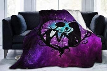 Nightmare Coperta natalizia ultra morbida, in pile di flanella, stagione estiva, leggera, per soggiorno, camera da letto, amanti di San Valentino (154,9 x 150 cm)