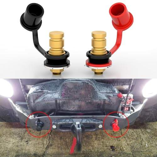 PSLER Batterie Jump Post Wiederaufladbare Bolzenbrücken Anschlussklemmen Fernbedienungs-Kit für UTV ATV Auto LKW Marine RV Anhänger Mäher Diesel Batterieklemme mit Abdeckung