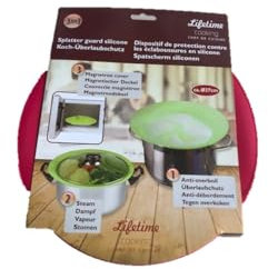 das Original, Silikon Überkochschutz für Töpfe und Pfannen, Mikrowellen-Deckel, Spritzschutz und Dampfgar-Aufsatzn