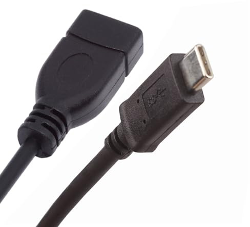 cablecc Cable de datos USB 3.0 3.1 tipo C macho a hembra OTG de diseño reversible para tablet y teléfono móvil de 20 cm