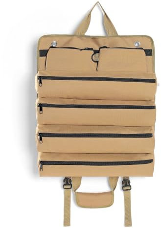 Jemora Outdoor-Camping-Zelthering, Bodennagel-Aufbewahrungstasche, Zelthammer, lange Bodennagel-Aufbewahrungstasche, tragbar, Oxford-Stoff, Zelt, Installationswerkzeuge, Organizer, aufrollbar, faltbar