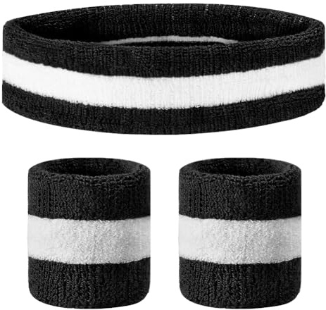 Flintronic Serre Poignets Bracelets pour Sports, 2 Pièces Bracelet Poignet de Sport, Serre Poignet Sweatbands Absorbants pour Gym/Tennis/Course/Basket-Ball