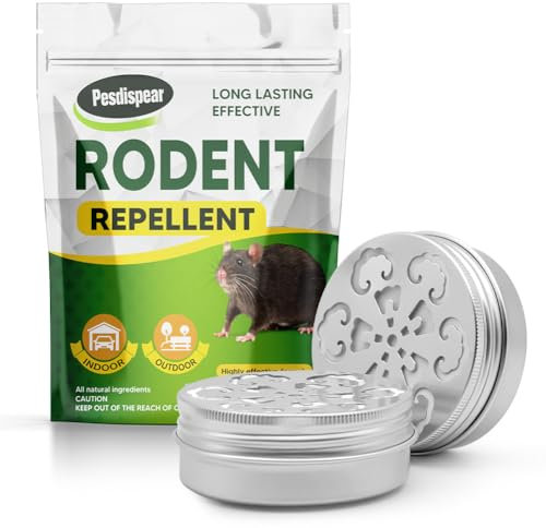 Pesdispear Repellente Topi, Repellente per Topo, Dissuasore per Topi, Anti Ratti Meglio del Elettrico Ultrasuoni per Topo Effetto 90 Giorni 90 Giorni 2 Packs