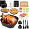 Accessori friggitrice ad aria calda per Philips Essential XL 6,2L HD9270/90, Philips 5000 Serie XXL HD9285/90, Cosori 4,7L, riutilizzabili, senza BPA, sostituisce carta da forno, Airfryer Accessori