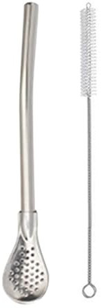 Straw di bomba - cucchiaio filtrato inossidabile, paglia filtro da tè | Bere cannucce di cucchiai agitatori, bomba filtrata, tè alle foglie sciolte, frullati per viaggi, caffè, banchi di la