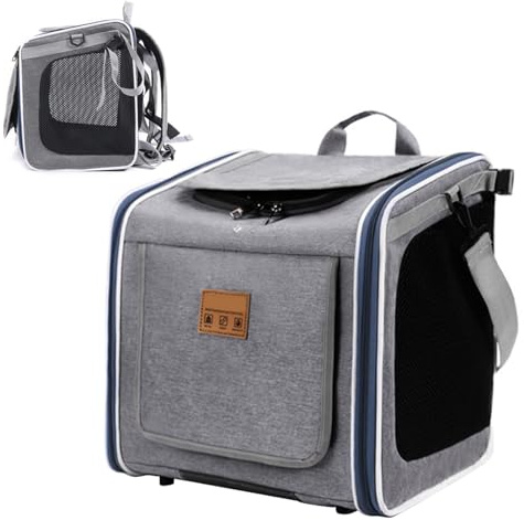 Hundefahrradkorb | Tragbare Atmungsaktive Tasche,Haustierträger Verstärkter Rucksack - Für Spaziergänge Pendeln Outdoor Reisen Sicherheit Radfahren Familie Katzen