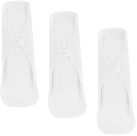 NOLITOY 3 Stück-pack Damen Menstruationsbinde aus Waschbarer Baumwolle mit Knopfschnalle Geschmeidige Waschbare Wochenbett Hygienebinden für Reisen