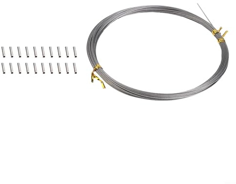 BiteProof Stainless Steel Leader Wire for Saltwater Fishing with 7x7 Construction Offering Multiple Strengths for Accurate Lure Presentation (60 pounds)