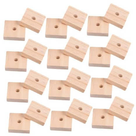 Homoyoyo 120pcs Bird Chewing Blocks Wood Chips Easy Installation Safe for Birds Wood Material DIY Craft Accessories for Small Animals Parrots Cockatiels
