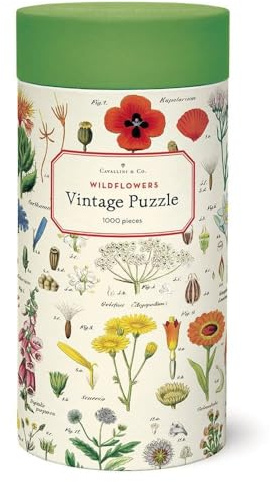 Cavallini Papers & Co. Wildflowers Puzzle, 1000 Teile, Mehrfarbig