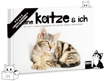 Meine Katze & Ich – Erinnerungsbuch | Rundfux® | Fotobuch, Schmusetiger, gemeinsame Erlebnisse, Fotos einkleben, Meilensteine, Andenken, Haustierliebe