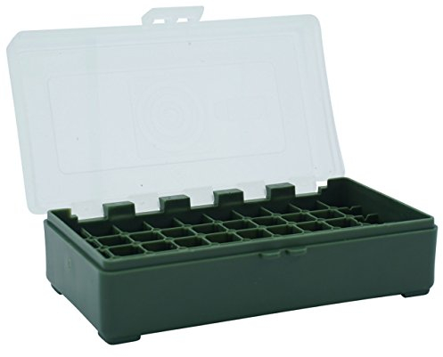 Waffenpflegewelt WPW Patronenbox aus robustem Kunstoff mit Klappdeckel für Kaliber 9 mm para, Kaliber 9 mm Luger, Kaliber 9 x 21, Kaliber .380 Auto 100 Stück grün
