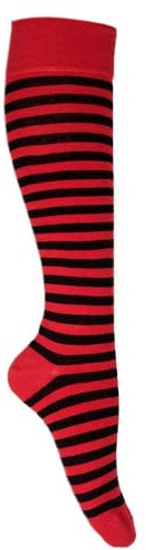 Goldschmidt Ringelstrümpfe | Klassische Ringelsocken für Erwachsene & Kinder | Hohe Qualität mit gekämmter Baumwolle (DE/NL/SE/PL, Numerisch, 39, 42, Regular, Regular, Rot Schwarz)