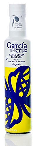 GARCÍA DE LA CRUZ - Organic Extra Virgin Olive Oil, Variety Picual, Single Varietal, Smooth Body, Balanced Flavour, Origin Spain, Montes de Toledo, Glass Bottle - 250 ml