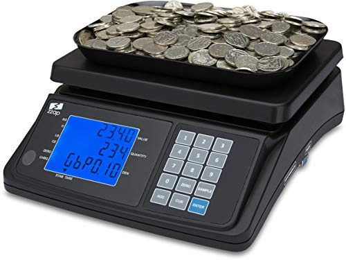 ZZap MS20+ Coin Counting Scale With Battery - Money Cash Currency Weighing Machine