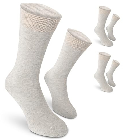 Safersox lätta myggstrumpor för kontor, safari och utomhus – kvinnor och män, 3-pack ljusgrå fläckig, 39-42 EU