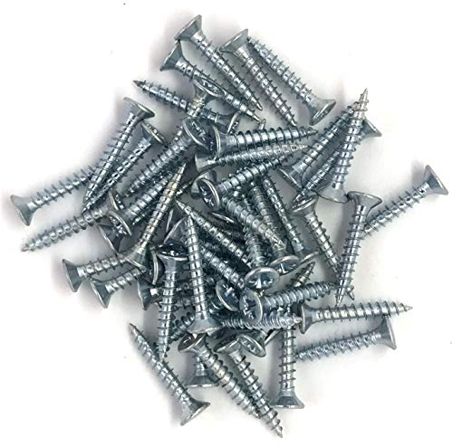3mm x 12mm Small Steel Countersunk Pozi Wood Screws - Chipboard Screws Pack of 100 A05ABC