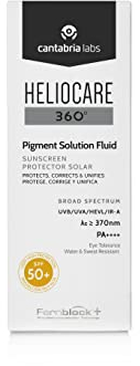 Cantabria Labs - Heliocare 360° Pigment Solution Fluid SPF 50+ - 50ml - Fluido Ultraligero - Previene y Corrige Hiperpigmentaciones - Protección Solar Avanzada