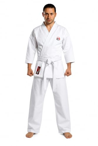 Karate Suit Uniform Gi Kit with Belt by Athletics Gear | Polyester Cotton Blend, Light Weight, for Kids, Men & Women