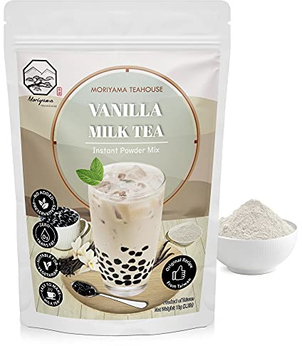 Vanilla Bubble Milk Tea Instant 3in1 Powder Mix - 1kg (33 Drinks) | For Boba Tea, Milkshake, Blended Frappe and Bakery | Authentic Taiwan Recipe | Zero Trans Fat, No Preservatives by Moriyama Teahouse