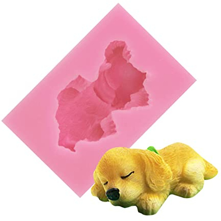 Hund Kerze Silikonform Hund Silikonform 3d Tierische Silikonform Welpenform, Süß, Rosa, Für Seife, Kerzen, Schokolade, Süßigkeiten Verwendet Werden
