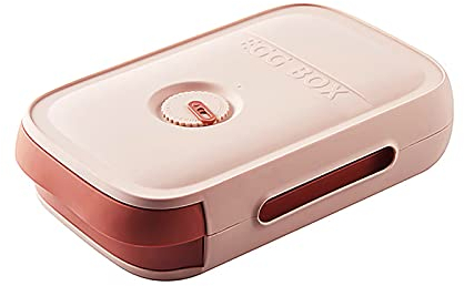 SUPGOMAX Eierhalter, Eieraufbewahrungsbox, Eierbox mit Schublade, Stapelbarer Eierhalter, Automatische Eierbox, Mehrzweck-Eierbox für Kühlschrank Küche, Pink