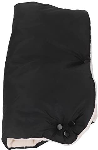 Kinderwagen-Handmuff, Winddichter Kinderwagen, Warme Muffs, Dickeres Druckknopf-Design für Reisen (Schwarz)