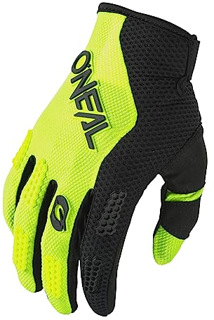 O'NEAL | Fahrrad- & Motocross-Handschuhe | MX MTB FR Downhill | Passform, Luftdurchlässiges Material | Element Glove RACEWEAR V.24 | Erwachsene | Schwarz Neon-Gelb | Größe L