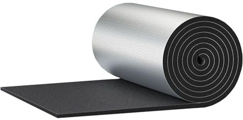 Isolant Thermique en Feuille Aluminium 5mm D'Epaisseur Ignifuge Isolation Radiateur Mur Autocollant avec Noyau en Mousse pour Réflecteur radiateur de Chaleur et Protéger Contre Froid ( Size : 1mx5m )
