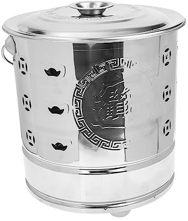 BESPORTBLE Verbrennungsanlage brennender Eimer Wohnkultur Brenner müllabfuhr Garbage Disposal Papierverbrennungseimer Verbrennungsofen Brennen Fass Barrenofen Metall brennender Papiereimer