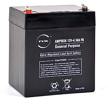 NX, 12V Battery, 12 Volt 4.5ah battery, 12V 4.5Ah Lead Acid Rechargeable Battery For General purpose, Scooter, Quad Bikes, Childrens Kids Toy Car Ride on Battery, Ride on Motorcyle battery