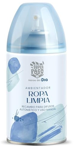 Super Paco Spray Ambientador Automático, Ropa Limpia, 250ml