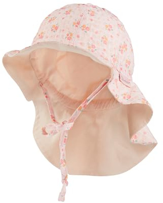 Sterntaler Sonnenhut Streublumen - Mädchen Sommerhut zum Binden - UV-Schutz 30 Mütze mit Nackenschutz - Größe verstellbar - Futter aus Batist (Bio) - Baby und Kinder Kopfbedeckung - zartrosa, Größe 49
