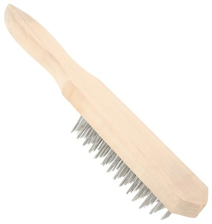 Amosfun Holzgriffbürste Nagelbürste Fischentschupper Fischreinigungswerkzeug Metallbürste Drahtbürste Rostbürste Reinigungsbürste Für Küche Und Angeln