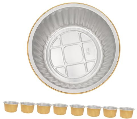 Beaupretty 10 Mini Teglie in Alluminio Teglie Usa E Getta Per Barbecue Matrimoni Picnic Scuole Case