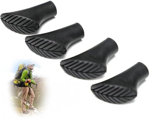 4 Stück Nordic Walking Stöcke Gummipuffer,WanderstöCke Gummipuffer,Pads für Stock,Griffiges Gummi,Gummipuffe Nordic-Walking-Stöcke,Rutschfestes Ttrekking,Walking-Stöcke,Durchmesser 11mm