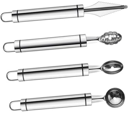 PAMINGONO 4pezzi Utensili Inossidabile Per Intaglio e Include Scavino Per Per e Accessori Per Decorazioni Per