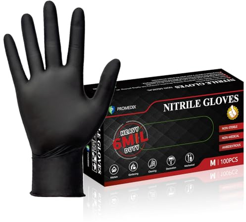 PROMEDIX P Nitrilhandschuhe, 6 mm, Einweghandschuhe, Größe M, 100 Stück