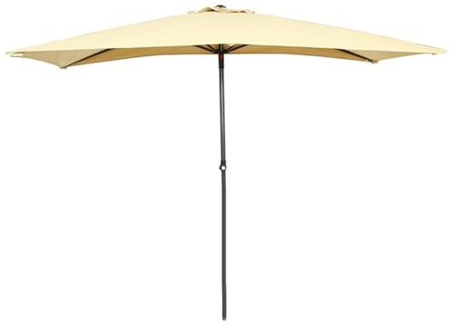GUOGLZ Sonnenschirm Halbrund 250cm, Abdeckung, Balkon Terrasse Halbschirm, Terrassenschirm, Balkonschirm, Halbrundschirm(Light yellow)