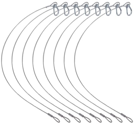 Configuración de iluminación segura con estos 8 cables de unión resistentes cada uno soporta hasta 20 kg con grilletes