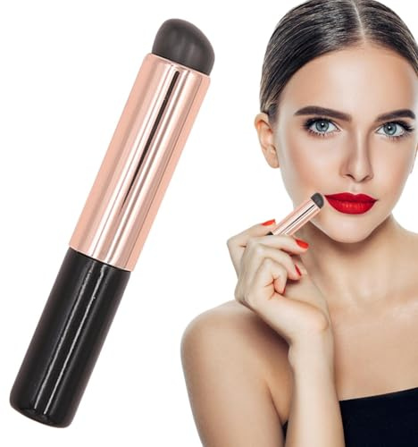 Silicone Lip Applicator - Round Tip Soft Lip Brush, Portable Beauty Tool | Gentle Lip Balm Brush for Finishing More Lips, Fuller Look