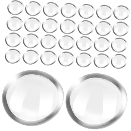 Cabilock 200pcs Flat Glass Beads Polished Decorative Pebbles for Aquarium Vase Fillers Indoor Outdoor Use