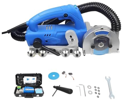 Perfekt för Kakelrenovering,Elektriskt Fogborttagningsverktyg-1200W 9000 RPM,Diamantklinga,Dammuppsamlingssystem för Golv Vägg Badrum Kök Fogrestaurering