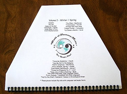 World of Harmony Music; Vinter/vår ~ Pedagogisk bok om början till övre mellannivå klassisk, högtid och folkmusikblad för zither med pedagogiska texter och kompositörlektioner