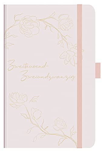 Buchkalender Times Small12 Trend Jasmin 2022: Terminplaner mit hochwertiger Folienveredelung für echten Glanz. 9 x 14 cm