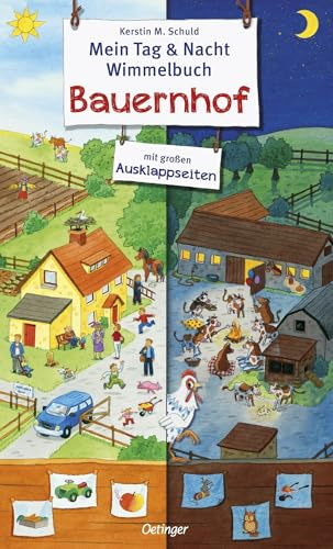 Mein Tag & Nacht Wimmelbuch. Bauernhof: Spannendes Pappbilderbuch mit Ausklappseiten für neugierige Kinder ab 2 Jahren