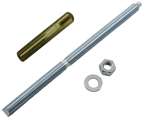 Lumonic Ankerstange + Verbundankerpatrone M16 x 300 Verzinkt I Zur Verwendung als Metalldübel, Bolzenanker, Blitzdübel I Für verschiedene Arten Durchs