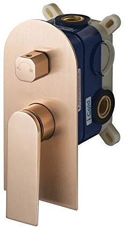 Stoneart Duscharmatur Unterputzarmatur Dusche Armatur Unterputz Bad Wasserhahn Einhebelmischer Unterputz für Dusche Leeo 971766 rose, matt