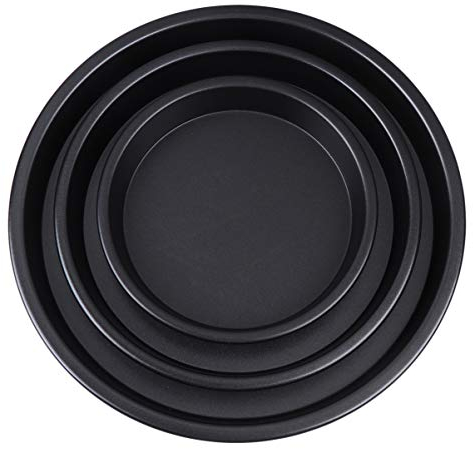 Hemoton 3 Pezzi Forno a Microonde per Pizza Patatine Fritte Croccanti Cibo Forno Nero Piatto Biscotto Teglia Gadget da Cucina per Ristorante di Casa